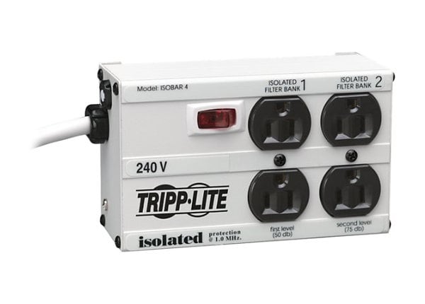 Tripp Lite Isobar Premium Surge 4 outlet, 1.8 M cord, 330 joules, NEMA 5-15
