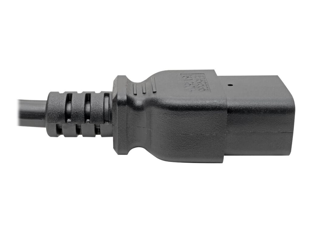 Thumbnail 3 of 5 for Eaton Tripp Lite Series Power Cord, C19 to C14 - Heavy-Duty, 15A, 250V, 14 AWG, 4 ft. (1.22 m), Black - power cable -