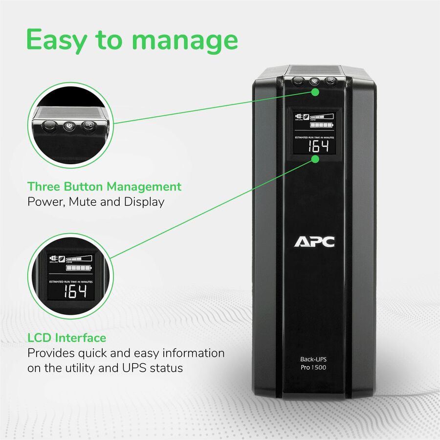 APC BR1500G Back-UPS Pro 1500 UPS - Thumbnail 5