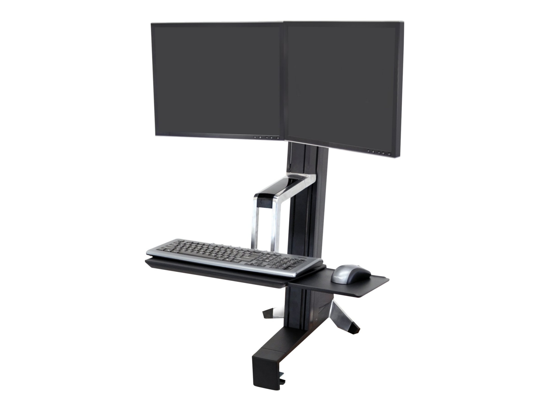 Thumbnail 4 of 5 for Ergotron WorkFit-S - standing desk converter - rectangular - black