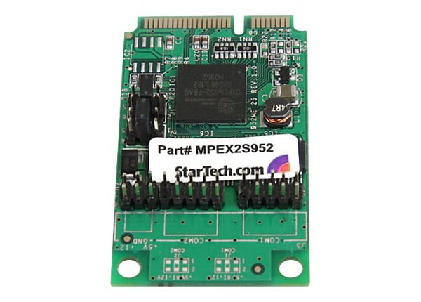 StarTech.com 2 Port RS232 Mini PCI Express Serial Card w/ 16950 UART - serial adapter