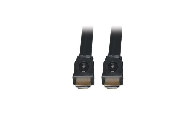 Eaton Tripp Lite Series High-Speed HDMI Flat Cable, Digital Video with Audio, UHD 4K (M/M), Black, 6 ft. (1,83 m) - HDMI
