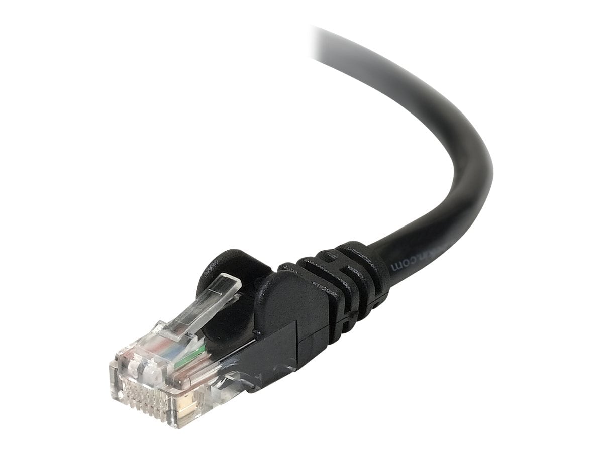 Belkin Cat5e/Cat5 8ft Black Snagless Ethernet Patch Cable, PVC, UTP, 24 AWG, RJ45, M/M, 350MHz, 8'