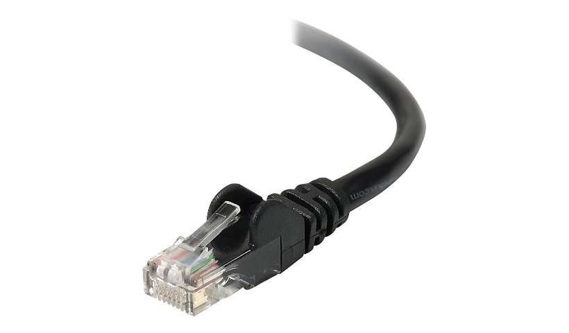 Belkin Cat5e/Cat5 8ft Black Snagless Ethernet Patch Cable, PVC, UTP, 24 AWG, RJ45, M/M, 350MHz, 8'