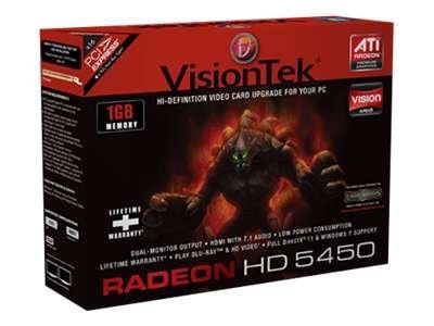 VisionTek 5450 1GB PCIe DispPort LP 
       
