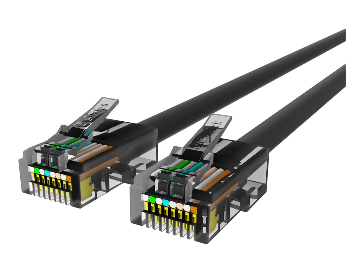 Belkin 7ft Black Cat6 Assembled Patch Cable UTP 550MHz - Black 7'