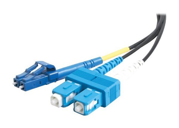 C2G/Legrand 1m LC-SC 9/125 OS1 Duplex Single-Mode PVC Fiber Optic Cable - Black - patch cable - 1 m - black