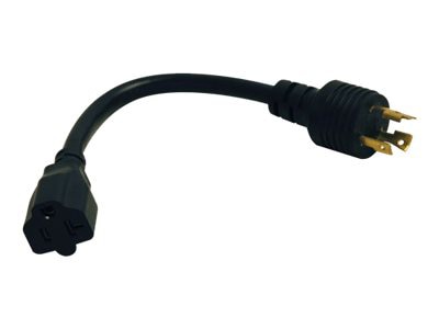 Thumbnail 2 of 3 for Eaton Tripp Lite Series Power Cord Adapter, NEMA L5-20P to NEMA 5-20R - Heavy-Duty, 20A, 125V, 12 AWG, 6-in. (15.24 cm),