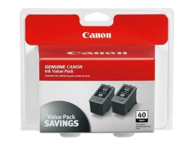 Canon PG-40 Twin Pack - 2-pack - pigmented black - original - ink cartridge