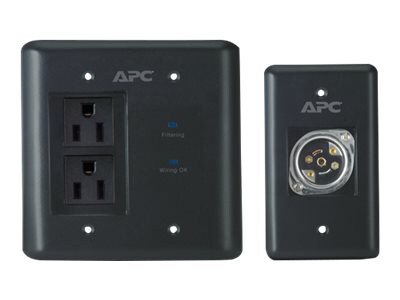 APC AV Black In-Wall Power Filter and Connection Kit - surge protector
