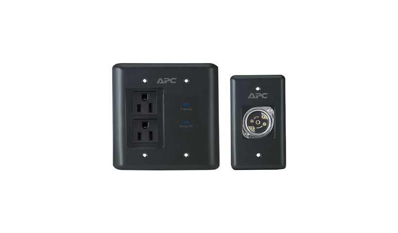 APC AV Black In-Wall Power Filter and Connection Kit - surge protector