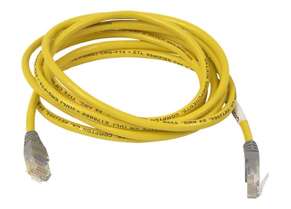Male UNSHIELDED Twisted Pair RJ-45 UTP Male RJ-45 Belkin Components A3X126-10-YLW Crossover Cable 