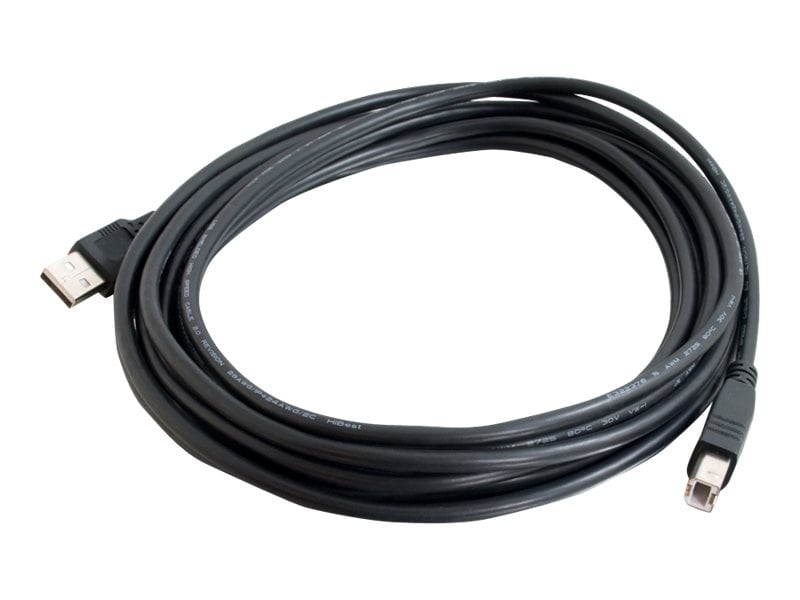 C2G 3.3ft USB A to USB B Cable - USB A to B Cable - USB 2.0 - Black - M/M -