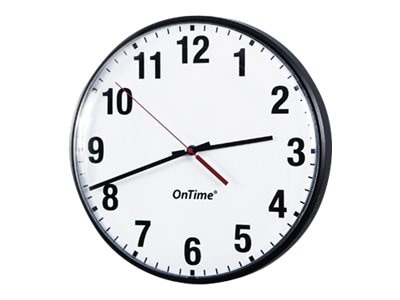 Inova OnTime - clock - quartz - wall mountable - 11.61 in - frame: black