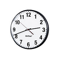 Inova OnTime - clock - quartz - wall mountable - 11.61 in - frame: black