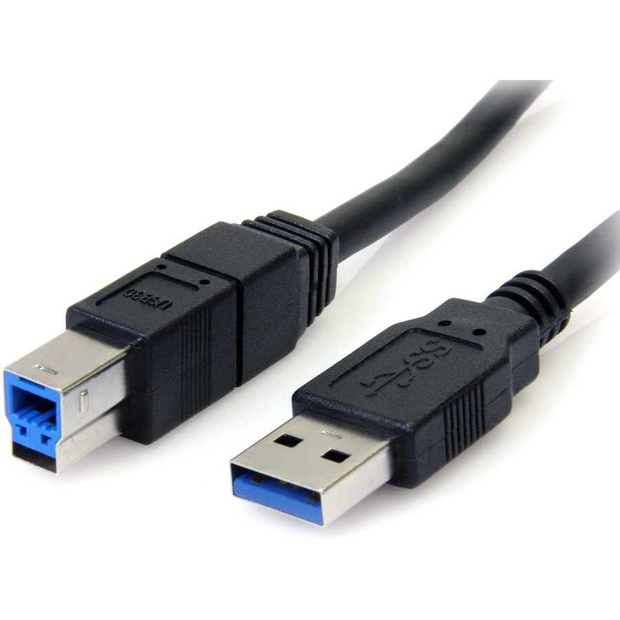 StarTech.com 10 ft Black SuperSpeed USB 3.0 (5Gbps) Cable A to B - M/M- for