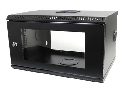 StarTech.com 2-Post 6U Wall Mount Network Cabinet w/ Acrylic Door, 19" Small Wall-Mounted Server Rack for Data /