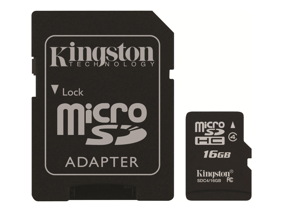 Kingston - flash memory card - 16 GB - microSDHC