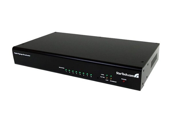 StarTech.com 8 Port Cat 5 VGA Digital Signage Broadcaster with RS232 & Audio - video/audio/serial extender