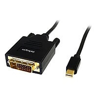 StarTech.com 6ft Mini DisplayPort to DVI Cable, Mini DP to DVI-D Adapter/Converter Cable, 1080p Video, mDP 1.2 to DVI