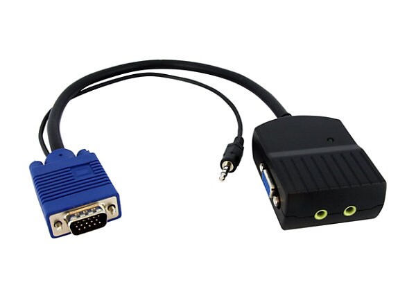 StarTech.com 2 Port VGA Video Splitter with Audio - USB Powered - video/audio splitter - 2 ports