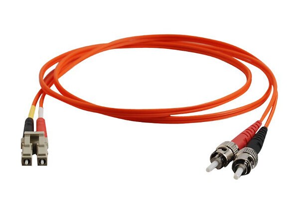 C2G 30m LC-ST 62.5/125 OM1 Duplex Multimode PVC Fiber Optic Cable - Orange - patch cable - 30 m - orange