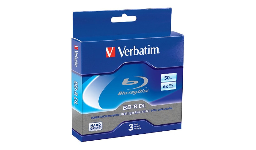 Verbatim - BD-R DL x 3 - 50 GB - storage media