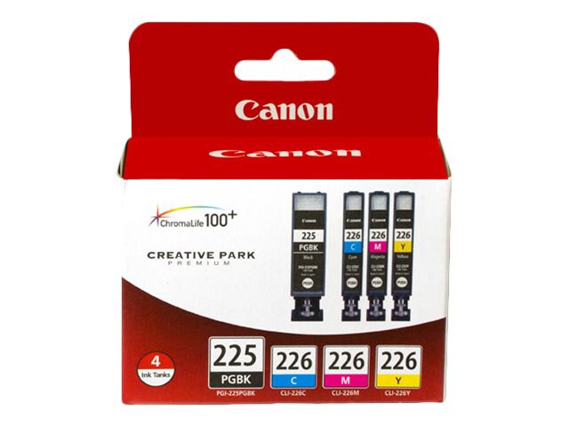 Canon PGI-225/CLI-226 4 Color Pack - 4-pack - yellow, cyan, magenta, pigmented black - original - ink tank