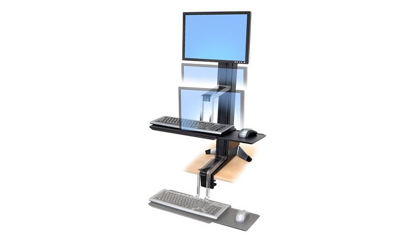 Ergotron WorkFit-S Single LD Sit-Stand Workstation - stand