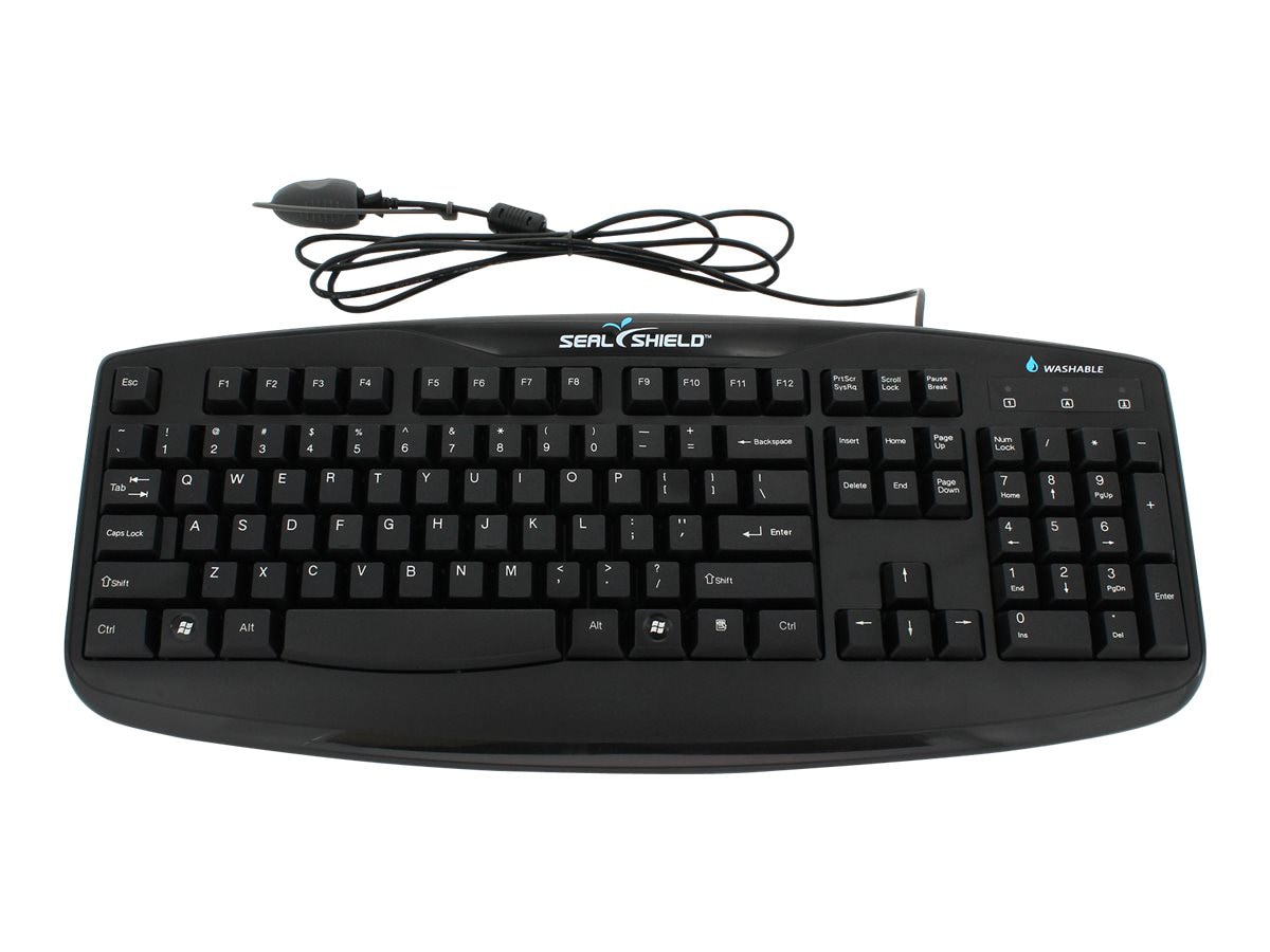 Seal Shield Seal Storm Washable Keyboard with PS2 Connector - Black