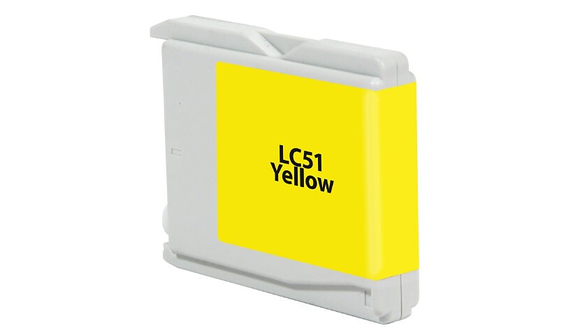 Clover Remanufactured Ink for Brother LC51Y, Yellow, 400 page yield