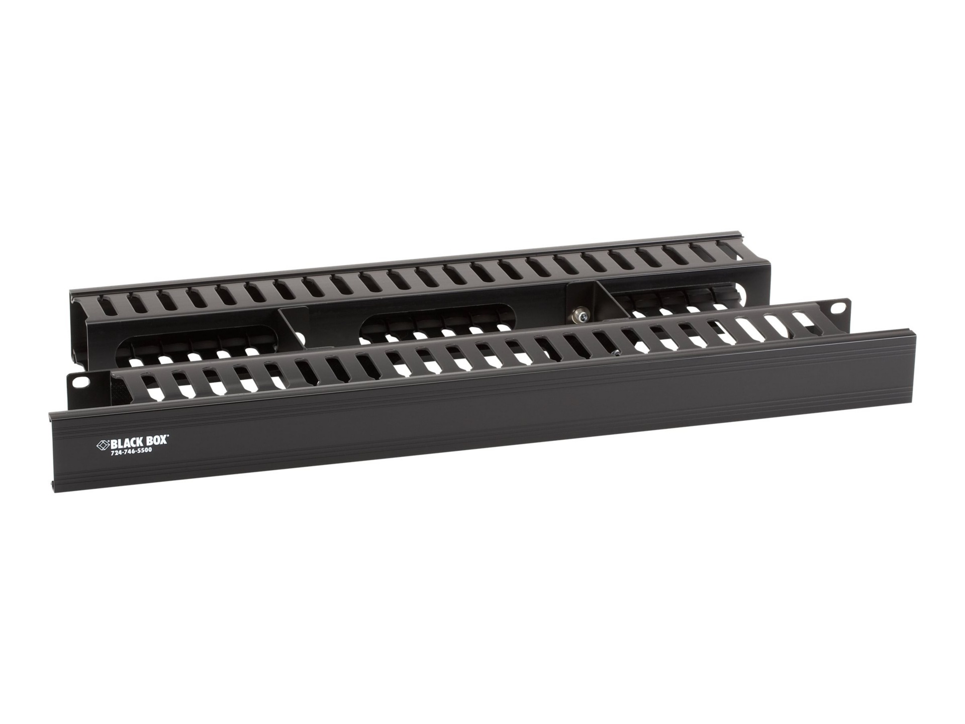 Black Box Rackmount Cable Raceway Double-Sided - rack cable management tray