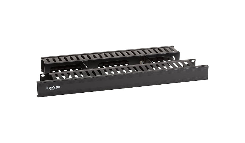 Black Box Rackmount Cable Raceway Double-Sided - rack cable management tray