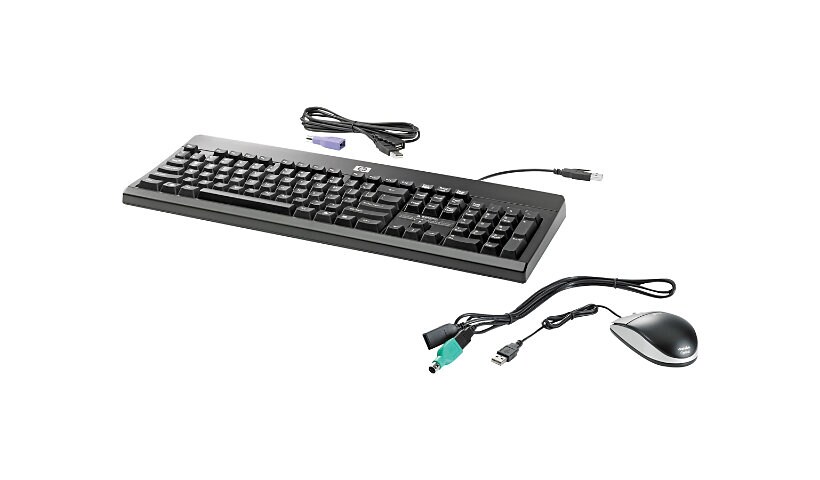 HP Washable - keyboard and mouse set - US