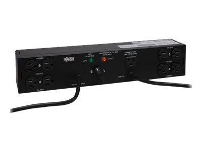 Tripp Lite PDU Dual Source Hot Swap 100-127V 12A 8 5-15R Horizontal 2URM - horizontal rackmount - power distribution