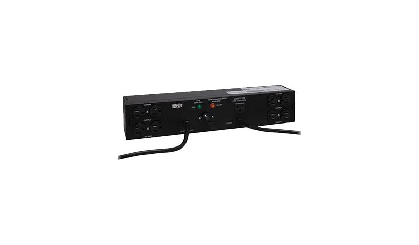 Tripp Lite PDU Dual Source Hot Swap 100-127V 12A 8 5-15R Horizontal 2URM - horizontal rackmount - power distribution