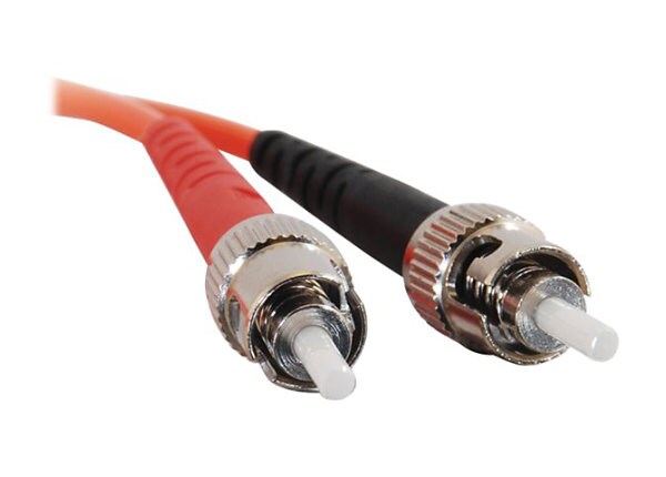 C2G ST-ST 62.5/125 OM1 Duplex Multimode Fiber Optic Cable (Plenum-Rated) - patch cable - 19.7 ft - orange