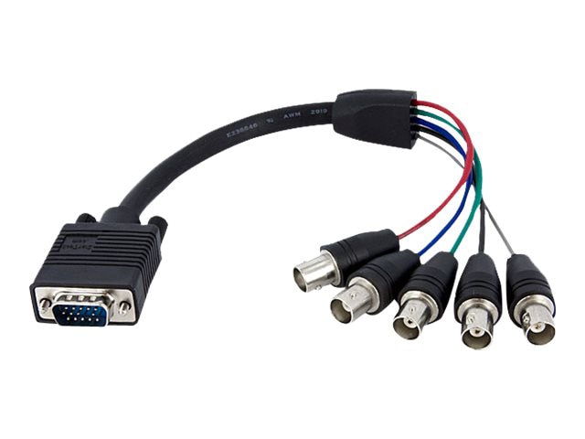 StarTech.com 1 ft Coax HD15 VGA to 5 BNC RGBHV Monitor Cable