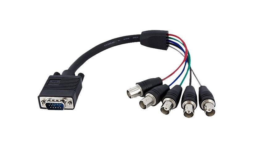 StarTech.com 1 ft Coax HD15 VGA to 5 BNC RGBHV Monitor Cable