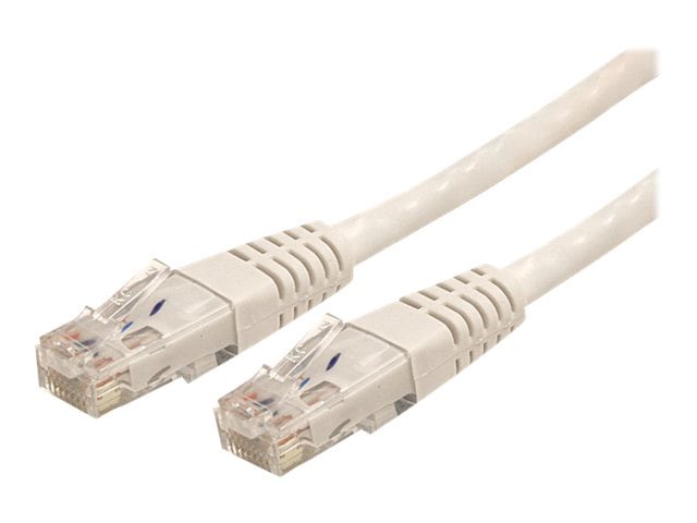StarTech.com CAT6 Ethernet Cable 10' White 650MHz Molded Patch Cord PoE++
