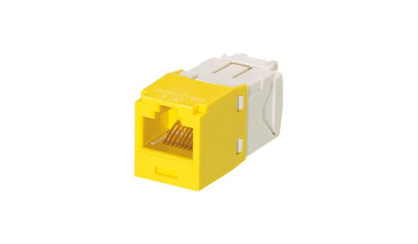 Mini-Com® UTP RJ45 Cat 6 TG Jack Module, Yellow