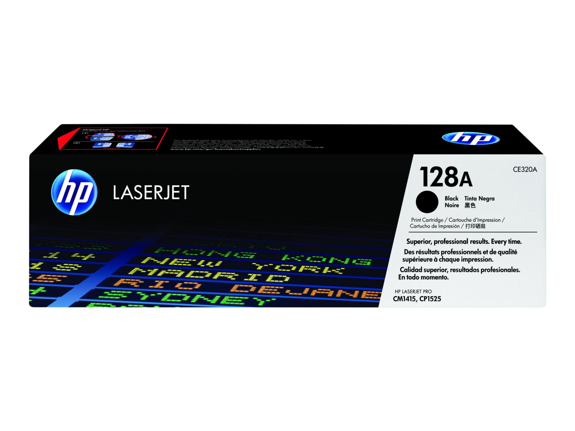 HP 128A (CE320A) Original Standard Yield Laser Toner Cartridge - Single Pack - Black - 1 Each