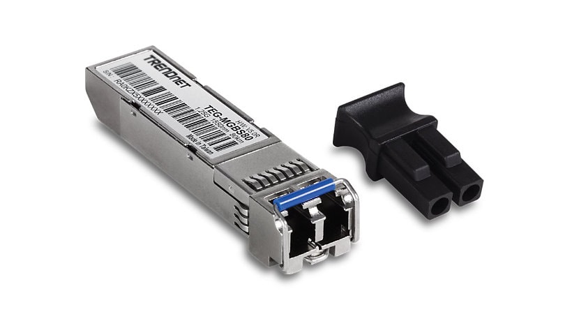 TRENDnet SFP to RJ45 Mini-GBIC Single-Mode LC Module; TEG-MGBS80; Mini-GBIC Module for Single Mode Fiber; LC Connector