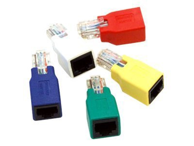 Bytecc Cat 6. Gigabit Crossover Adaptor Set Pack - crossover adapter - white, blue, yellow, red, green