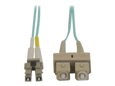 Eaton Tripp Lite Series 10Gb Duplex Multimode 50/125 OM3 LSZH Fiber Patch Cable (LC/SC) - Aqua, 3M (10 ft.) - patch