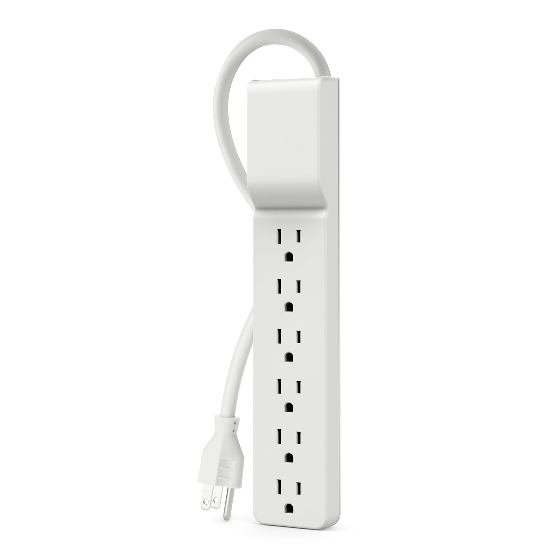 Belkin 6-Outlet Surge Protector - 10ft Cord - Straight Plug - 720J - White