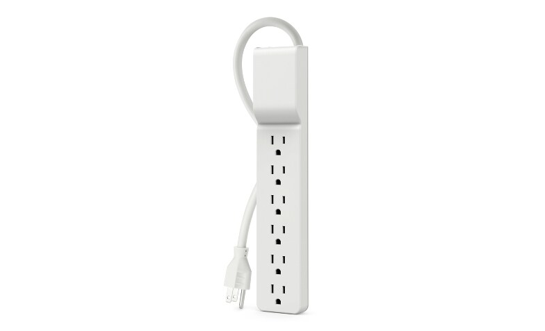 Belkin 6-Outlet Surge Protector - 10ft Cord - Straight Plug - 720J - White  - BE106000-10 - Power Strips & Surge Protectors - CDW.com