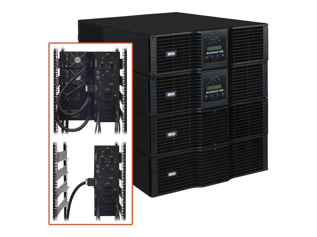 Tripp Lite UPS Smart Online 20000VA 18000W Rackmount 20kVA 200-240V USB DB9 Manual Bypass Switch Hot Swap C19 12U -