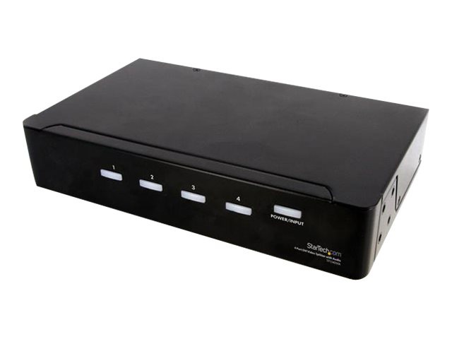 StarTech.com 4 Port DVI Video Splitter with Audio
