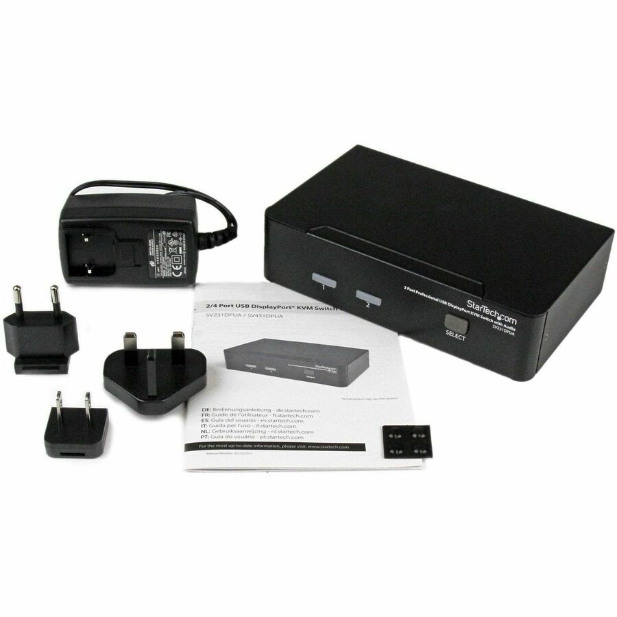 Thumbnail 5 of 5 for StarTech.com 2 Port DisplayPort KVM Switch - 2560x1600 , TAA @60Hz - Dual Port DP USB, Keyboard, Video, Mouse Switch